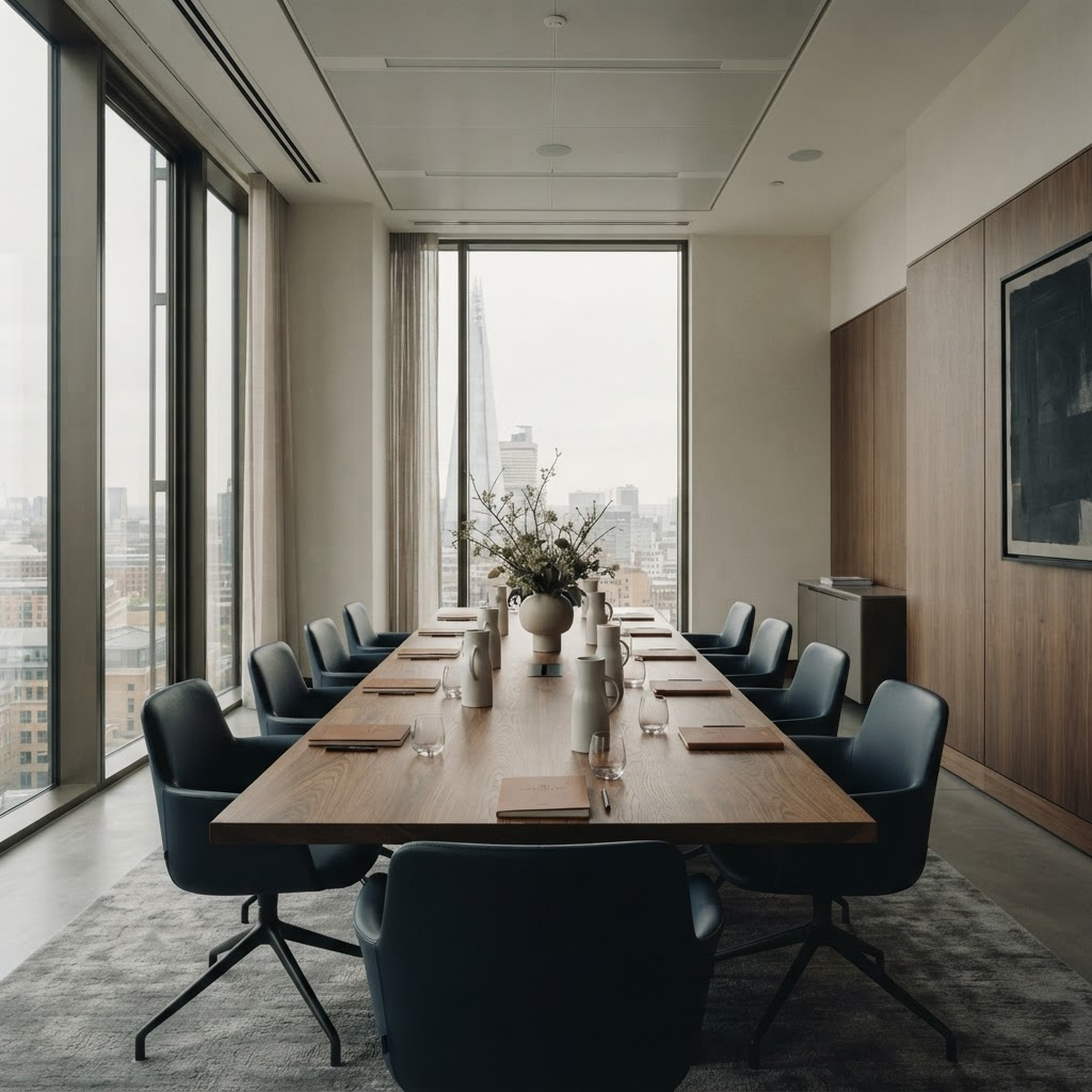 Modern corporate boardroom